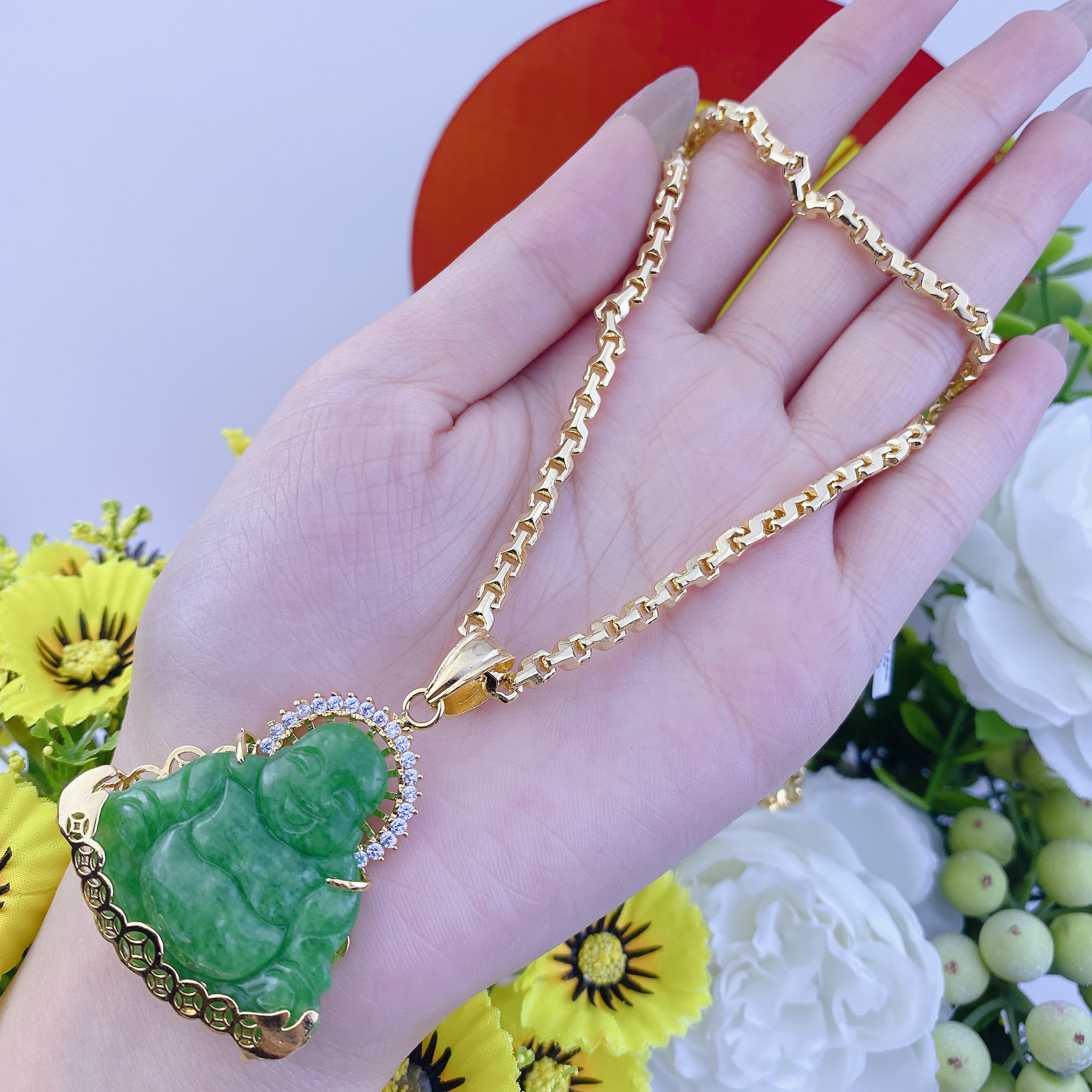 Dây chuyền nam bộ cẩm thạch di lác dây công 3 Bộ Cẩm Thạch Di Lác Dây Công (3)