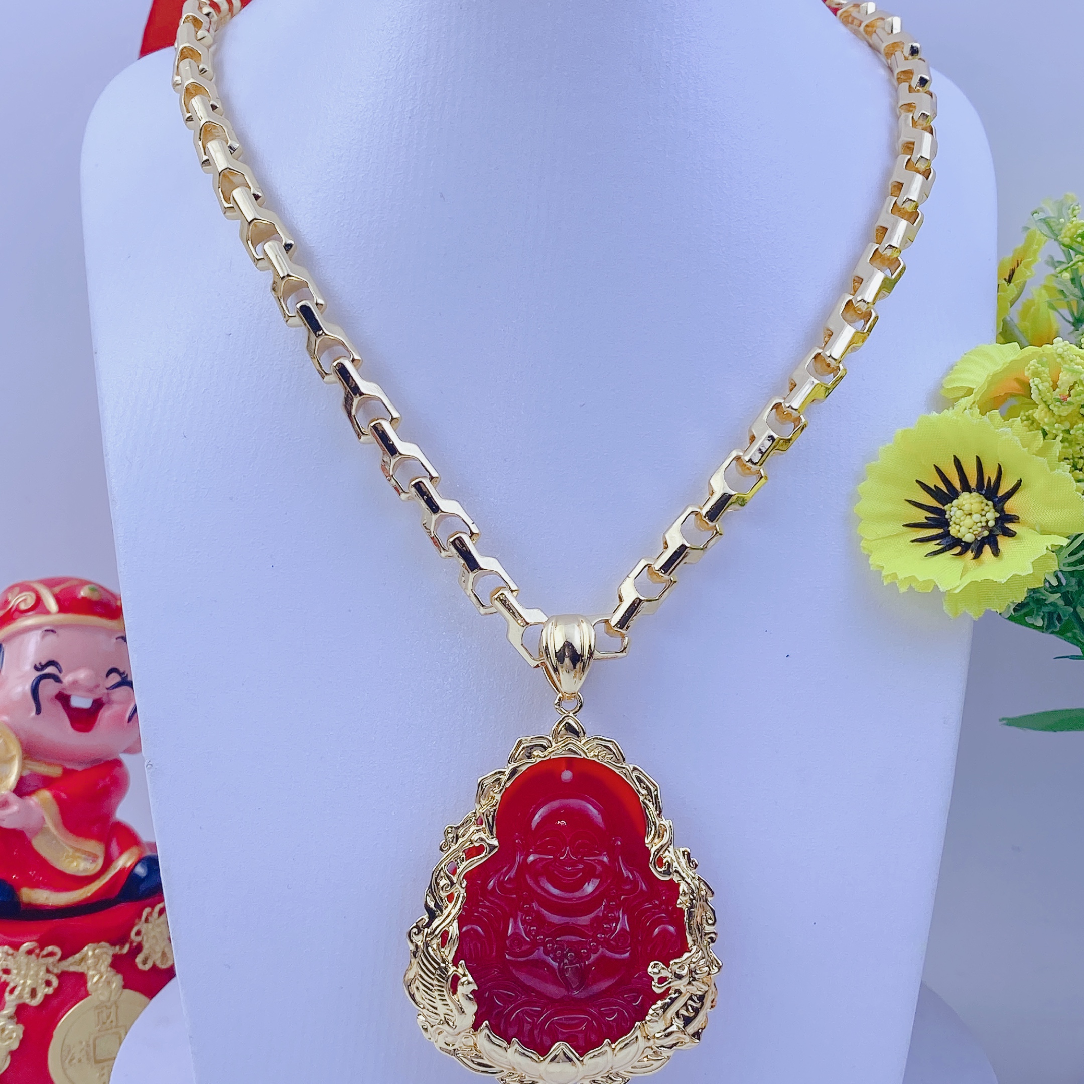 Dây chuyền nam bộ di lạc đỏ dây công 3 Bộ Di Lạc đỏ Dây Công (1)