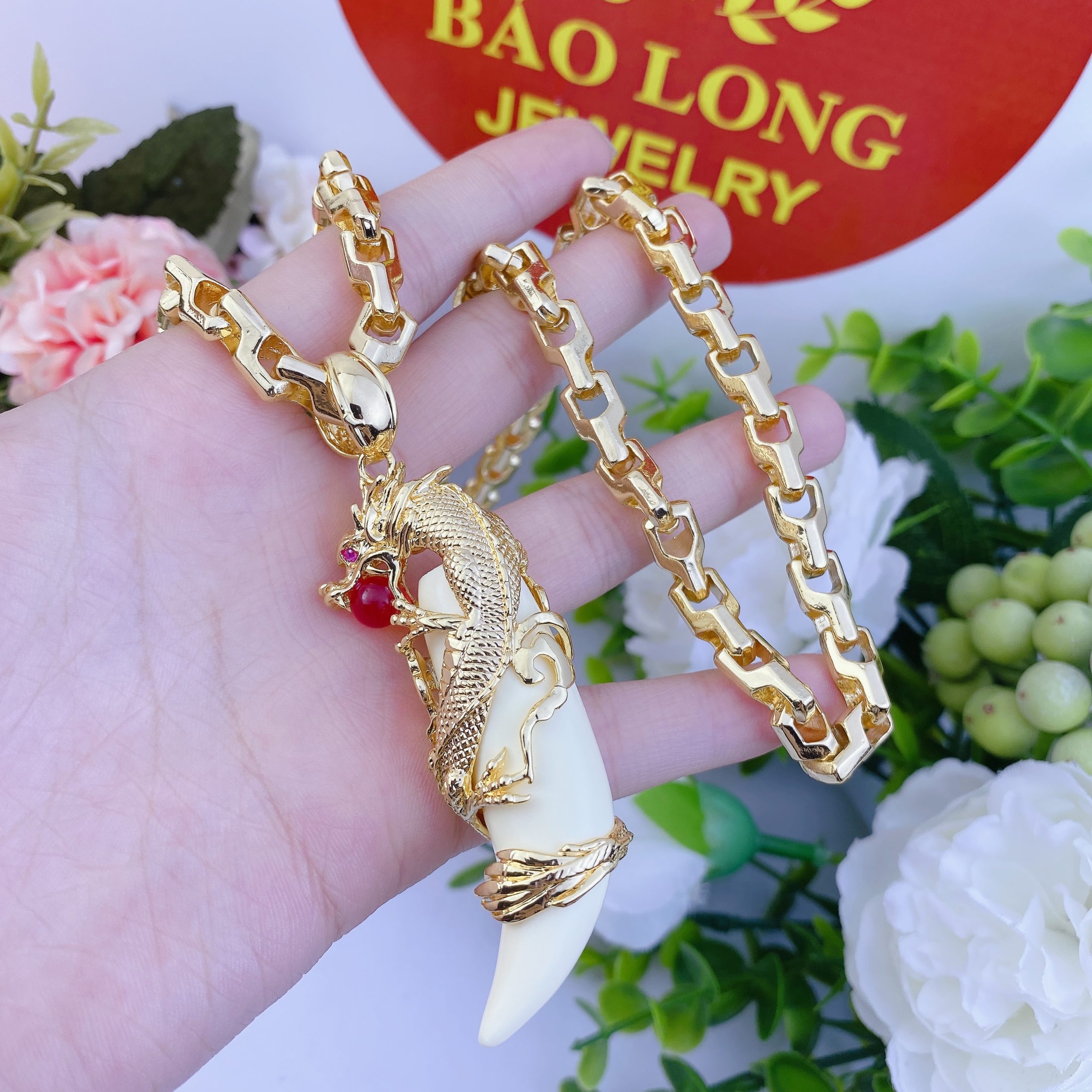 Dây chuyền nam bộ mặt nanh rồng dây công 2 Bộ Mặt Nanh Rồng Dây Công (2)