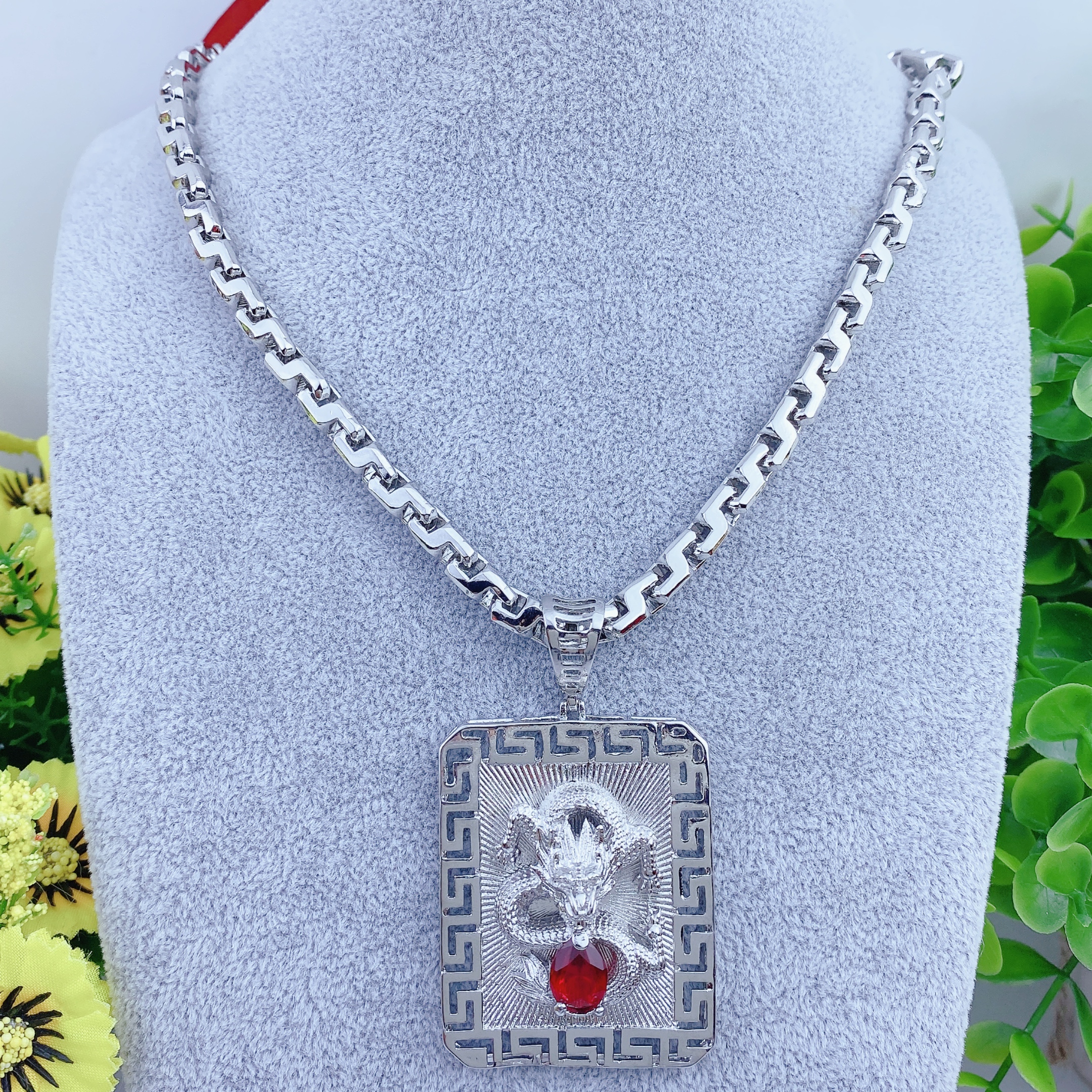 Dây chuyền nam bộ mặt rồng 06 dây công 5 Bộ Mặt Rồng 06 Dây Công (1)