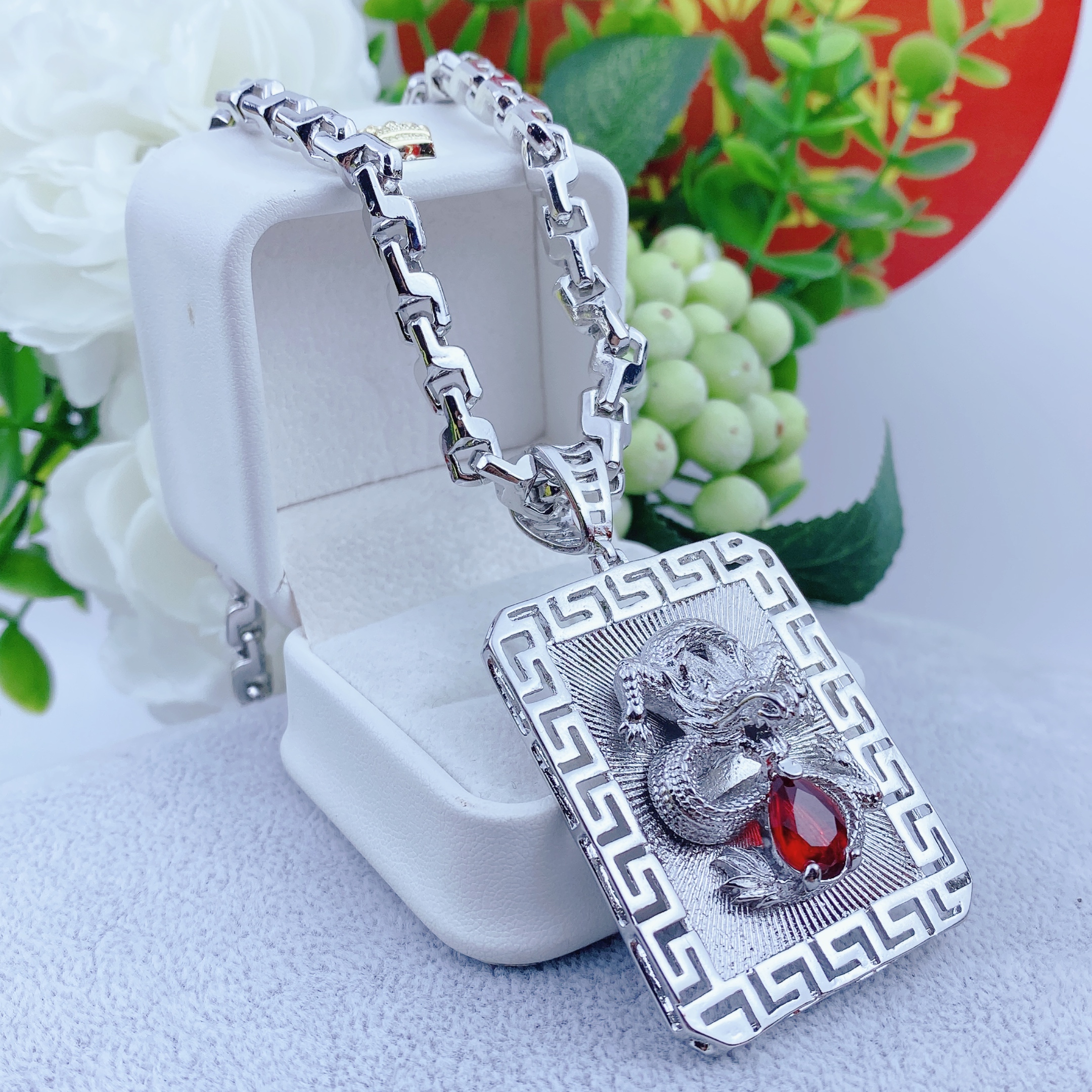 Dây chuyền nam bộ mặt rồng 06 dây công 3 Bộ Mặt Rồng 06 Dây Công (4)