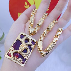 Bộ Mặt Rồng Vuông đỏ Dây Rồng (1)