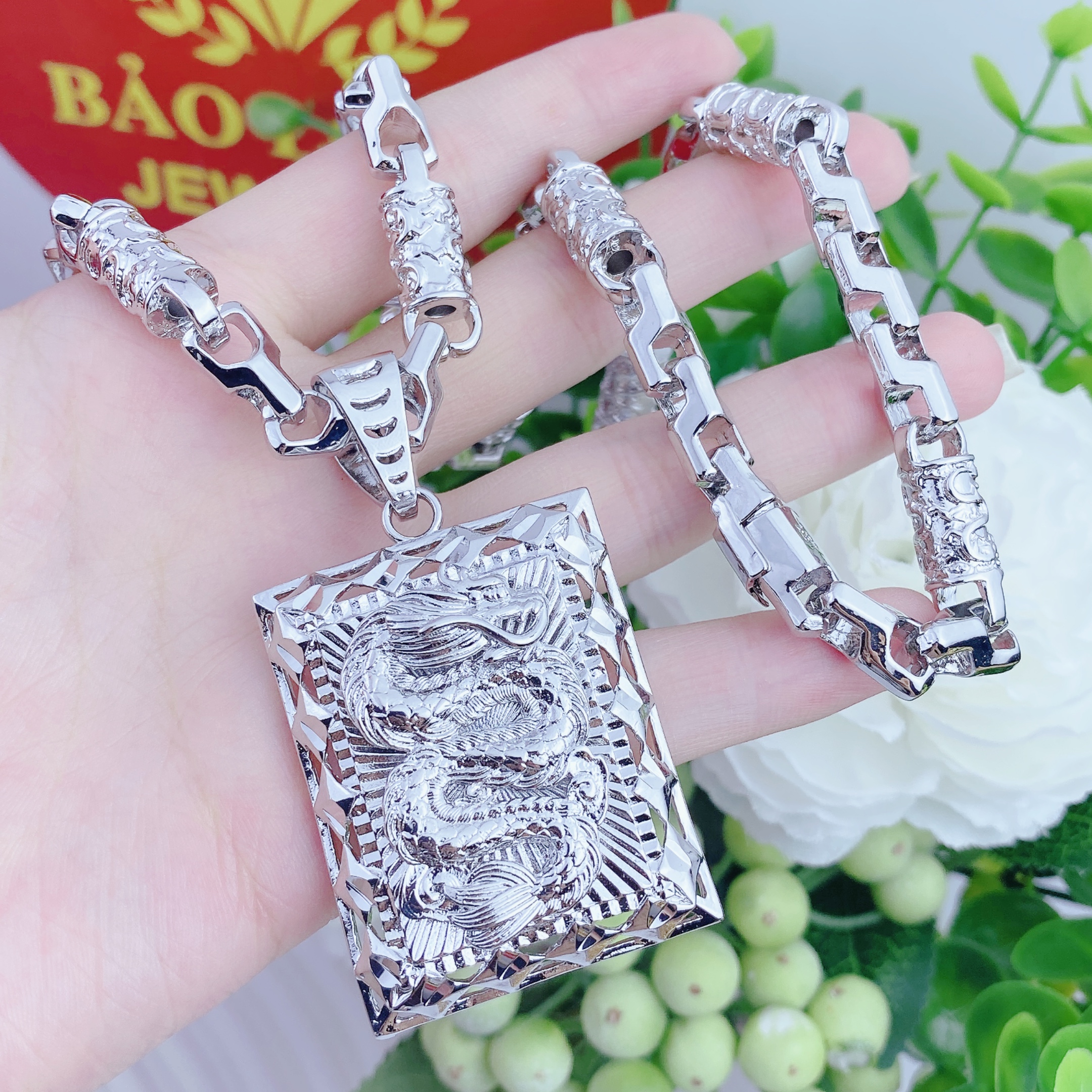 Dây chuyền nam bộ mặt vip 13 dây rồng 3 Bộ Mặt Vip 13 Dây Rồng (3)