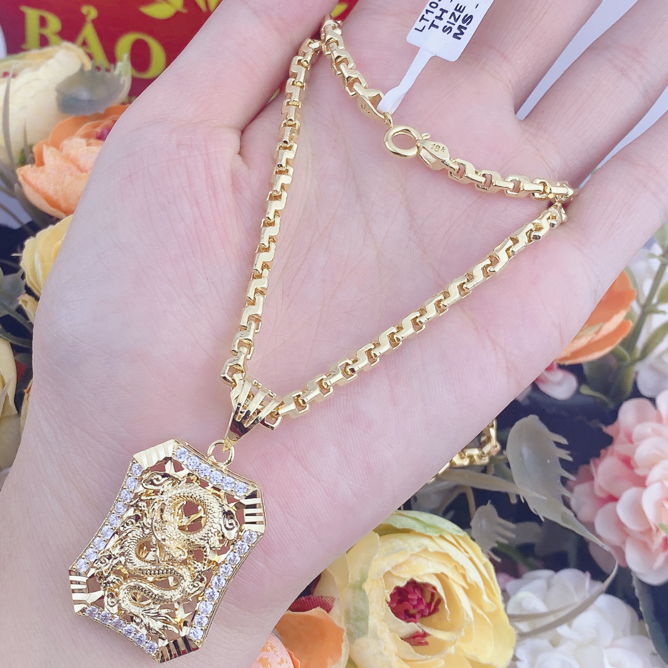 Dây chuyền nam bộ rồng nhỏ vuông 68 5 Bộ Rồng Nhỏ Vuông 68 (1)