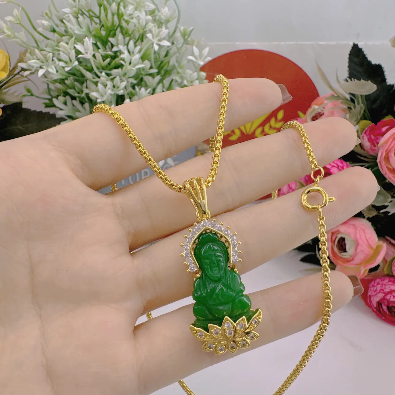 Dây chuyền nữ chữ công 2 chỉ - mặt phật cẩm thạch 5 DÂy ChuyỀn NỮ ChỮ CÔng 2 ChỈ+mẶt PhẬt CẨm ThẠch (1)