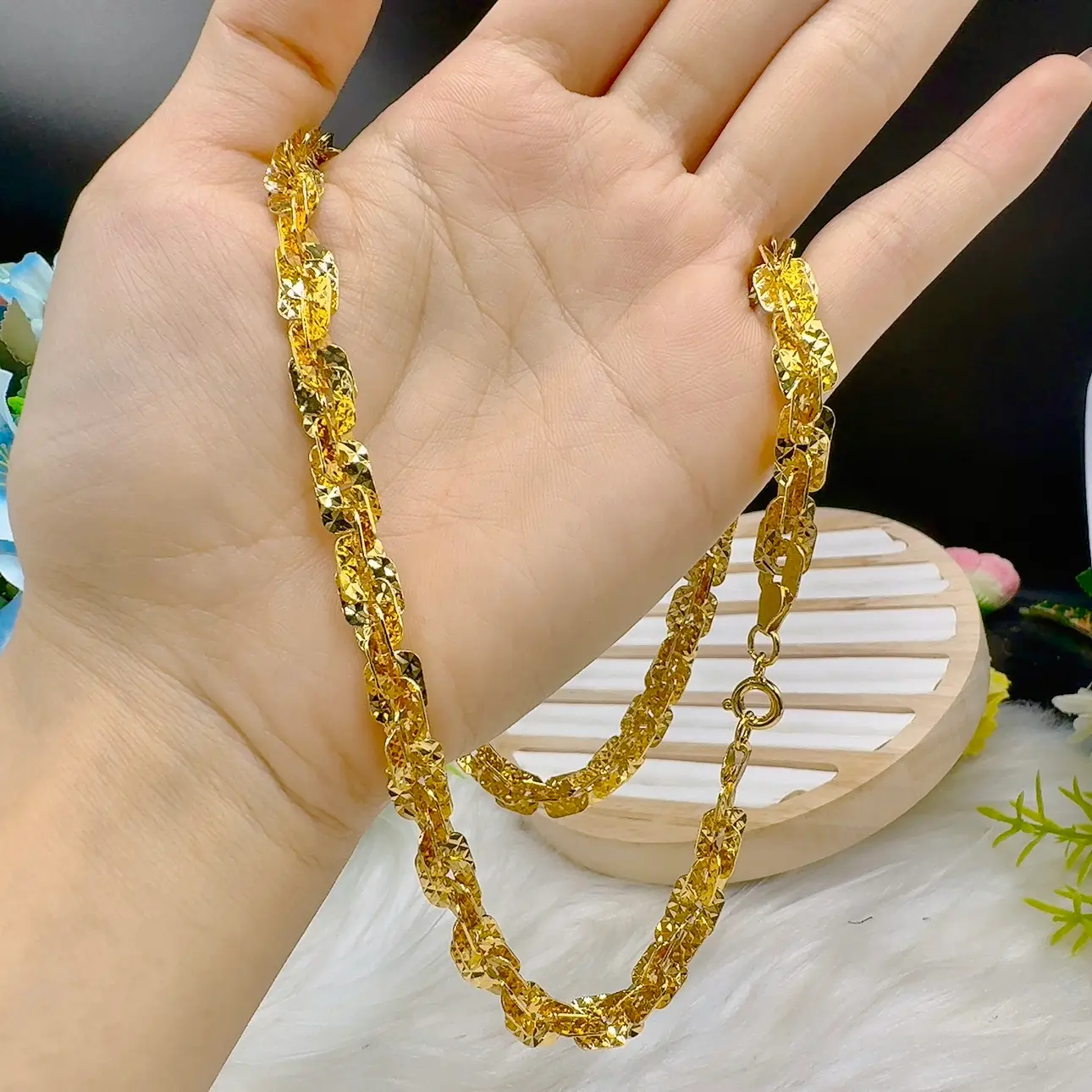 Dây chuyền nữ xoắn vuông vàng 7 chỉ 3 DÂy ChuyỀn NỮ XoẮn VuÔng VÀng 7 ChỈ (3)