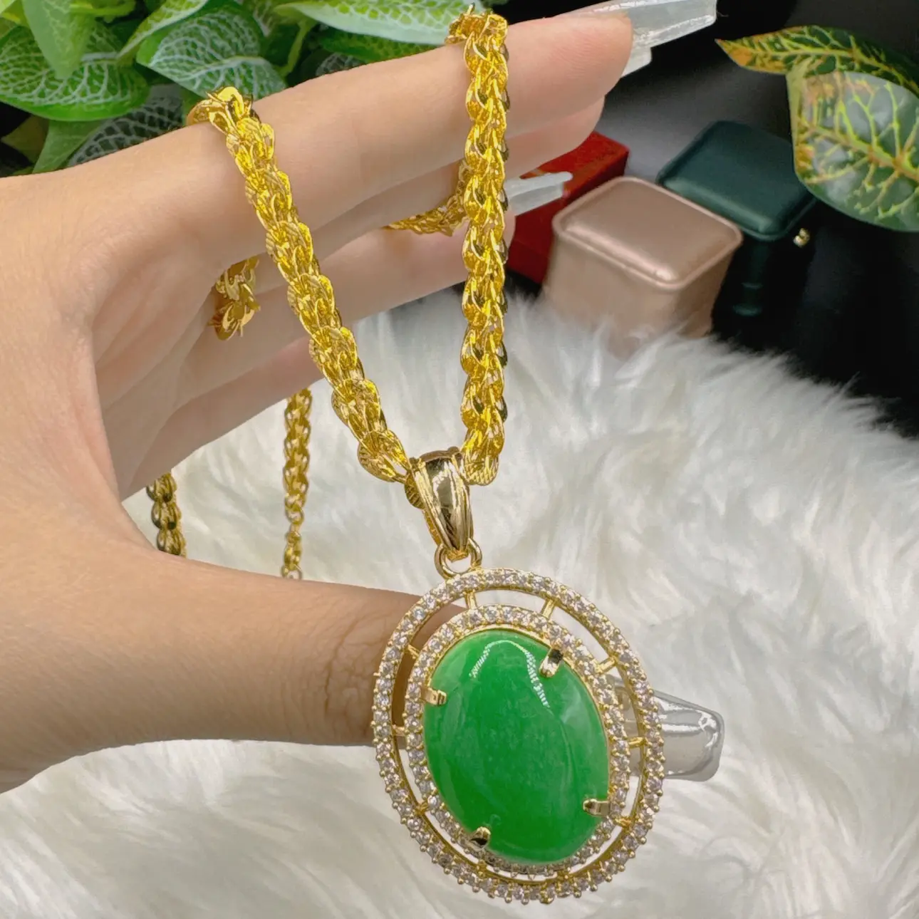 Dây phụng kèm mặt cẩm thạch 5 DÂy PhỤng KÈm MẶt CẨm ThẠch (2)