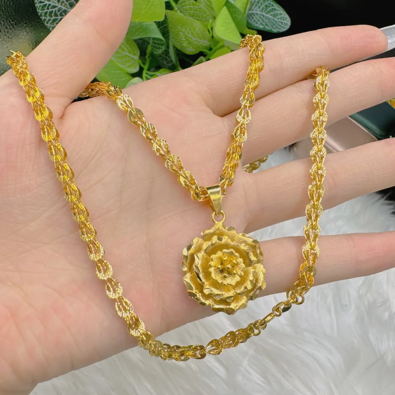 Dây phụng - mặt hoa hồng hàn quốc 6 DÂy PhỤng+mẶt Hoa HỒng HÀn QuỐc (2)