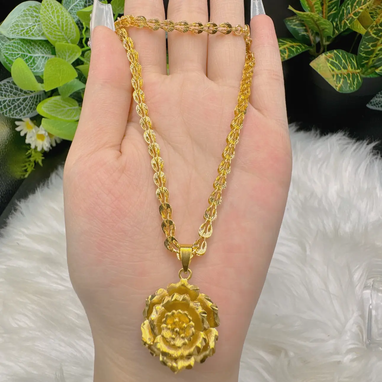 Dây phụng - mặt hoa hồng hàn quốc 5 DÂy PhỤng+mẶt Hoa HỒng HÀn QuỐc (3)