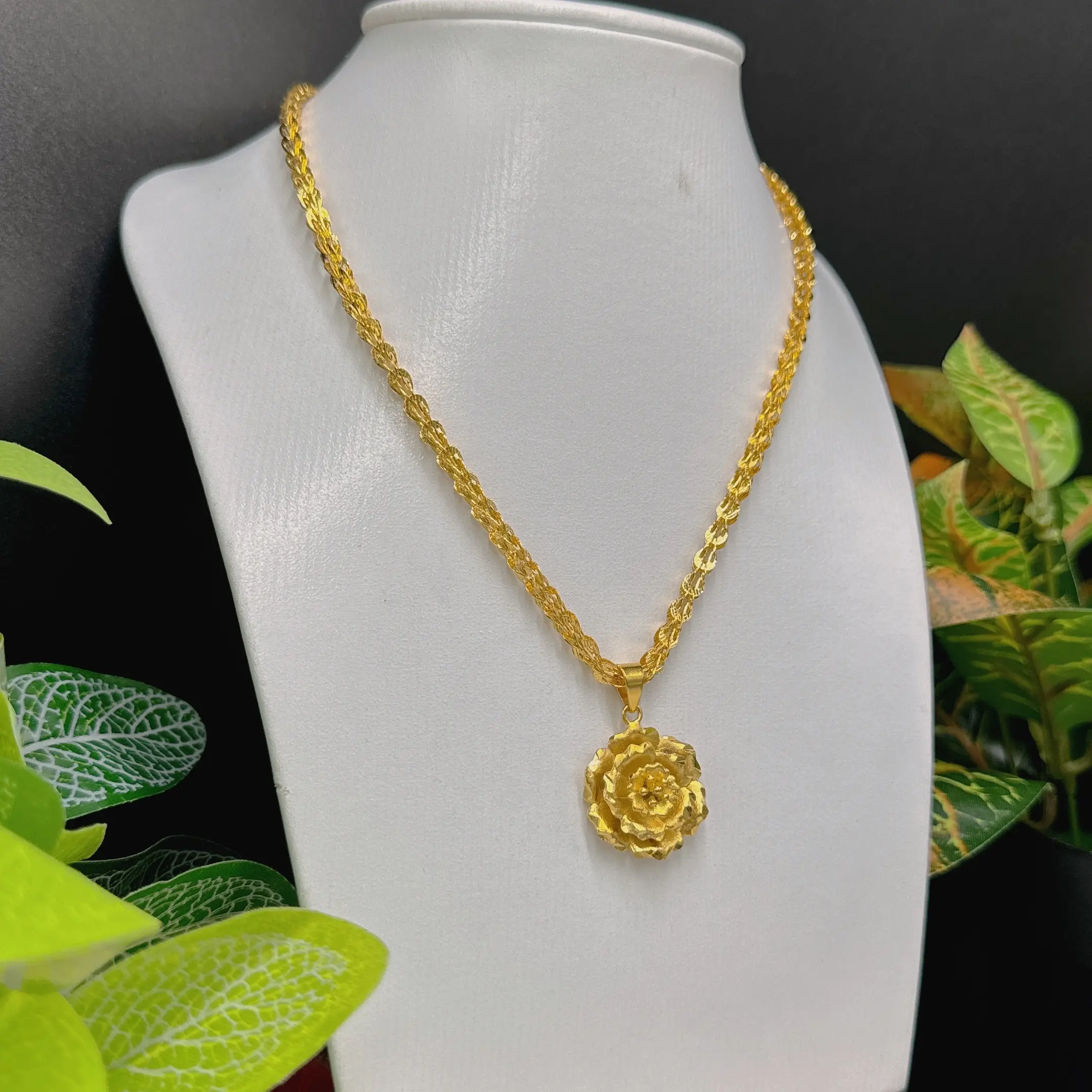 Dây phụng - mặt hoa hồng hàn quốc 3 DÂy PhỤng+mẶt Hoa HỒng HÀn QuỐc (5)