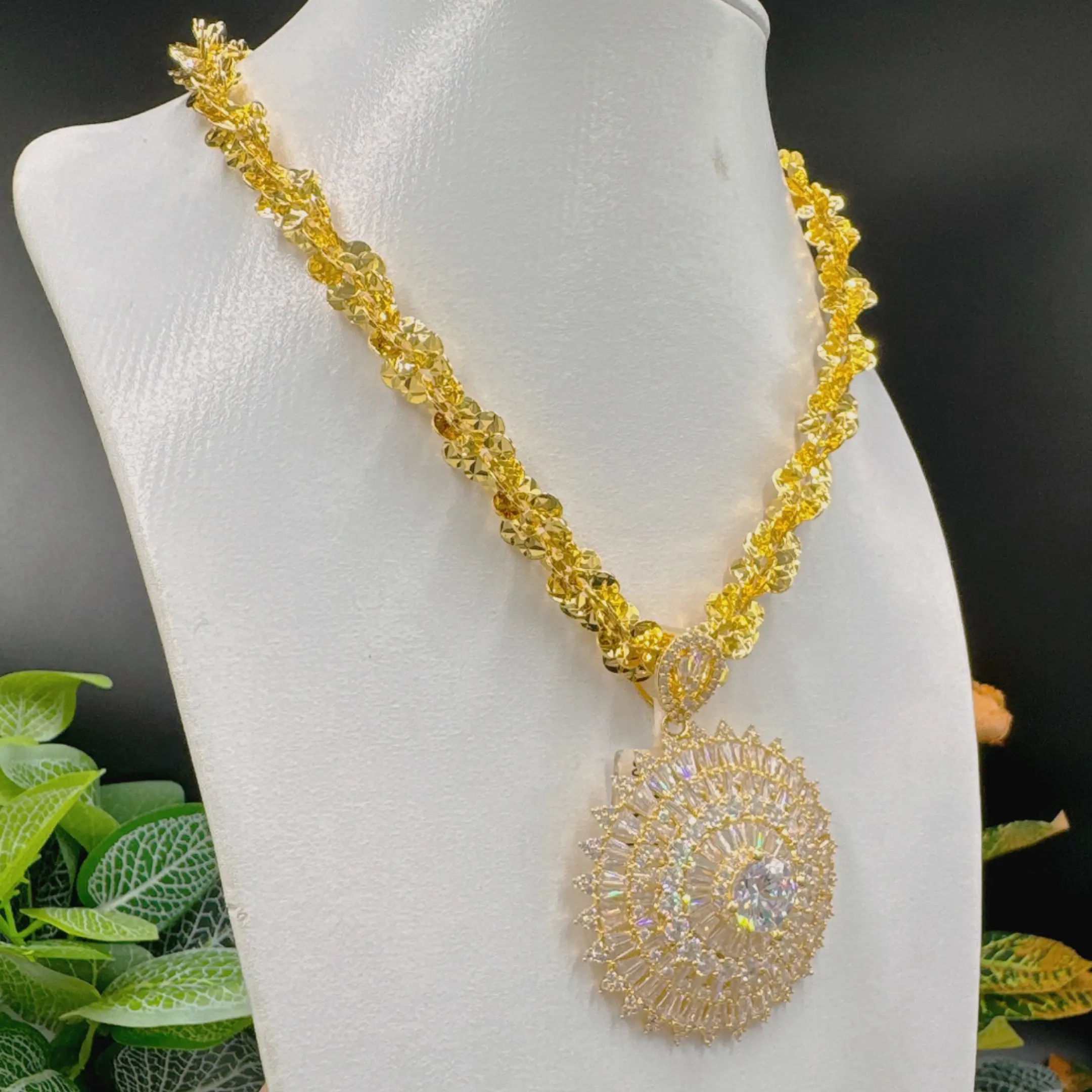 Dây xoắn vàng 1 lượng - mặt hoa mặt trời 3 DÂy XoẮn VÀng 1 LƯỢng+mẶt Hoa MẶt TrỜi (4)