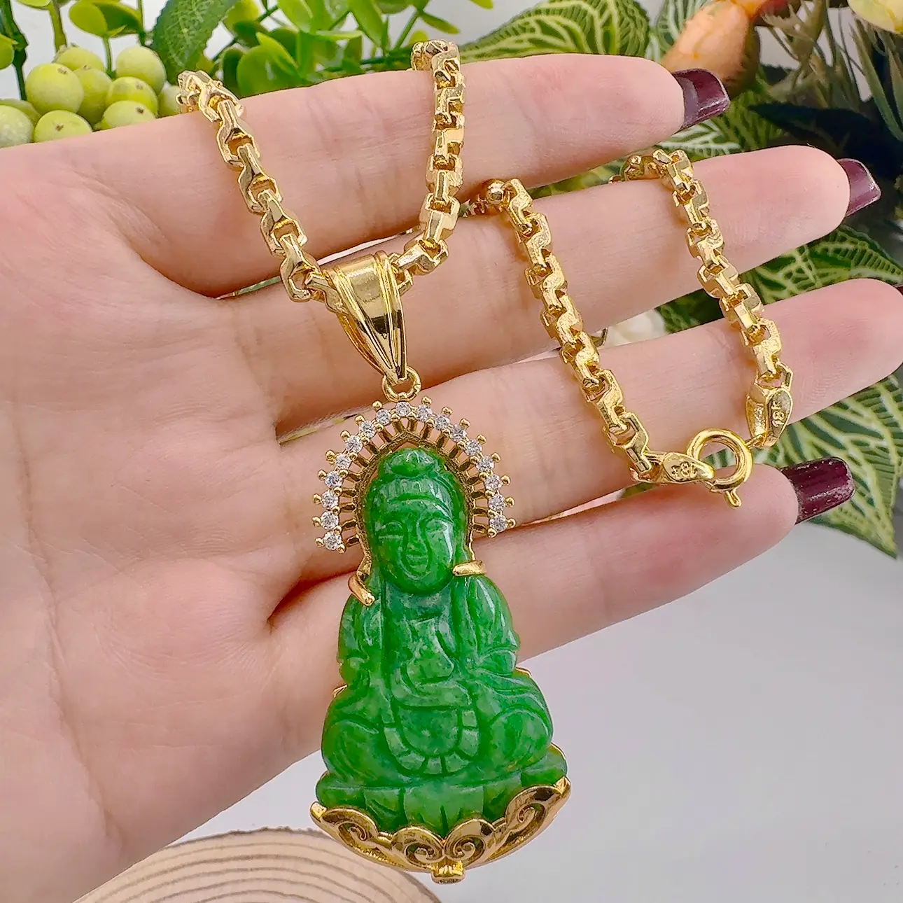 Dây chuyền chữ công 5 chỉ - mặt phật cẩm thạch 6 Dây Chuyền Chữ Công 5 Chỉ - Mặt Phật Cẩm Thạch (1)