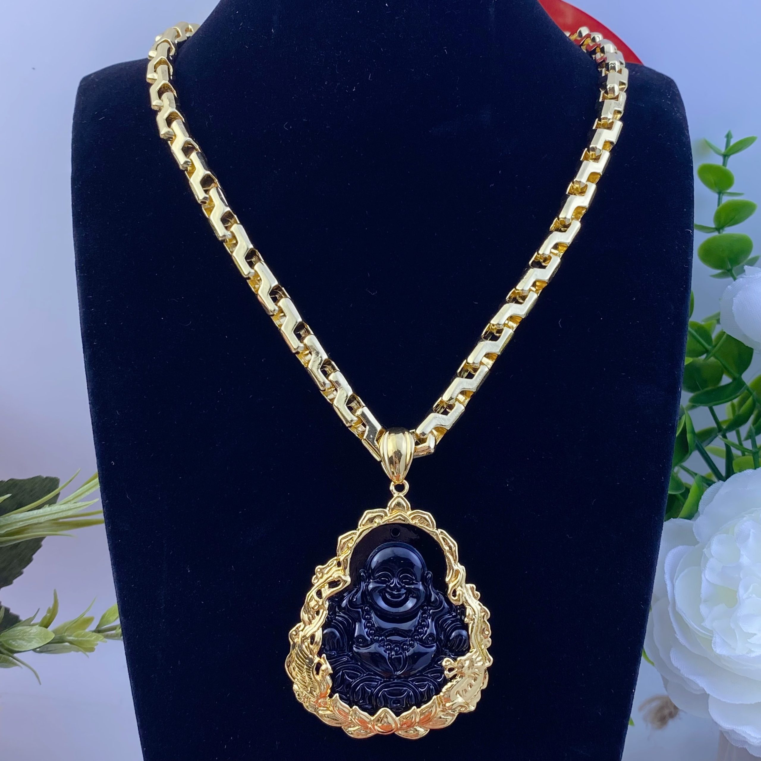 Dây chuyền nam bộ di lác đá đen dây công 1 Img_9238