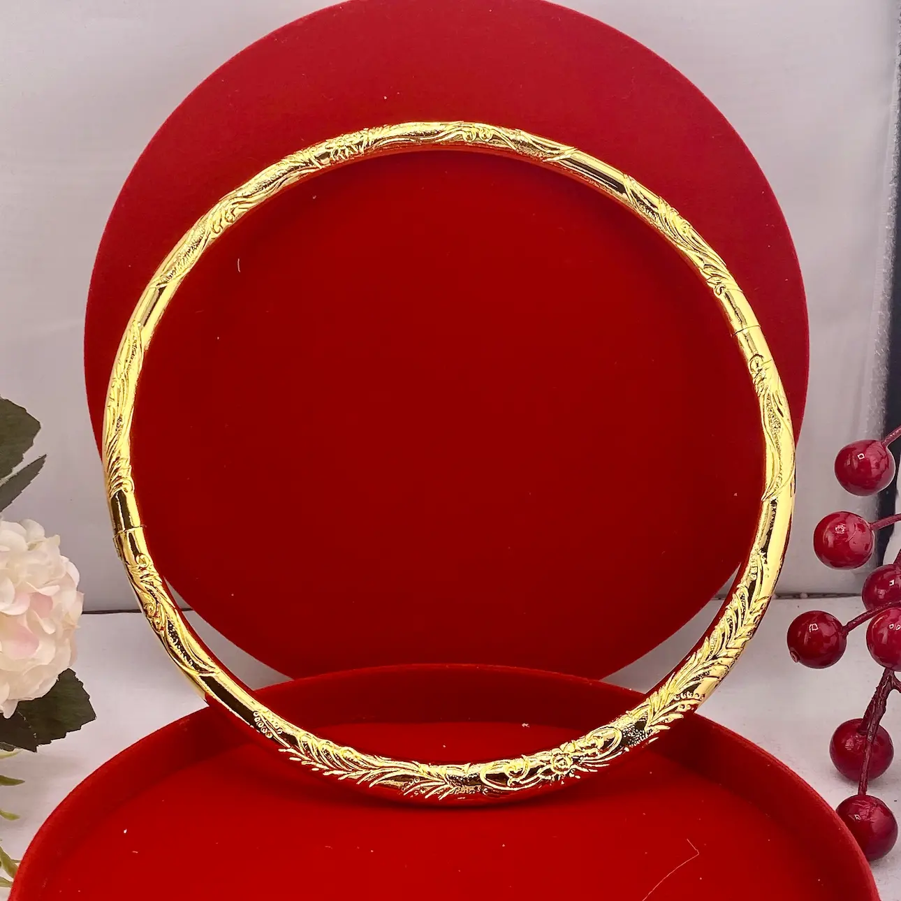 Kiềng cưới - hộp đỏ 4 KiỀng CƯỚi+hỘp ĐỎ (3)