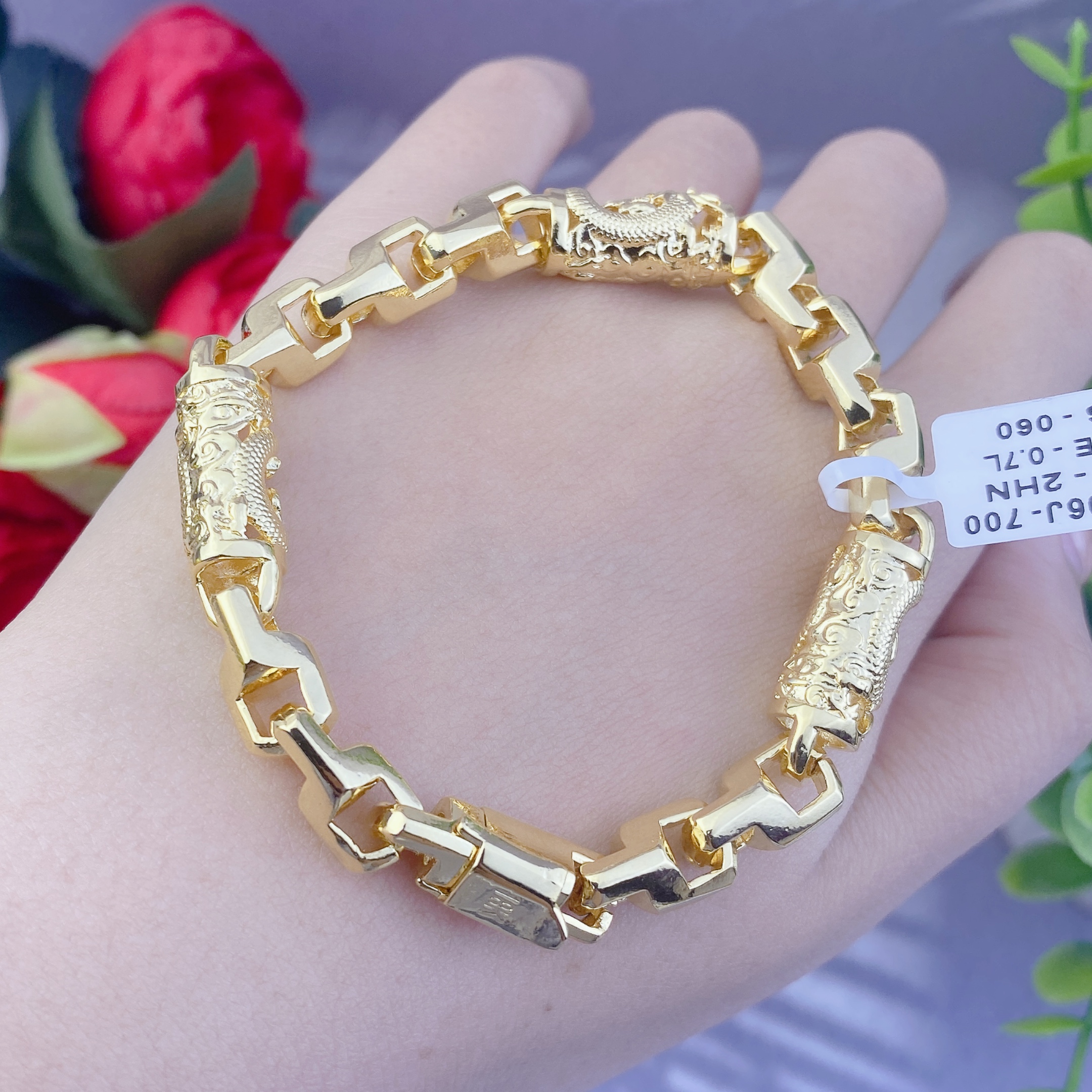 Lắc tay rồng tròn chạm khắc 3 Lắc Tay Rồng Tròn Chạm Khắc (4)