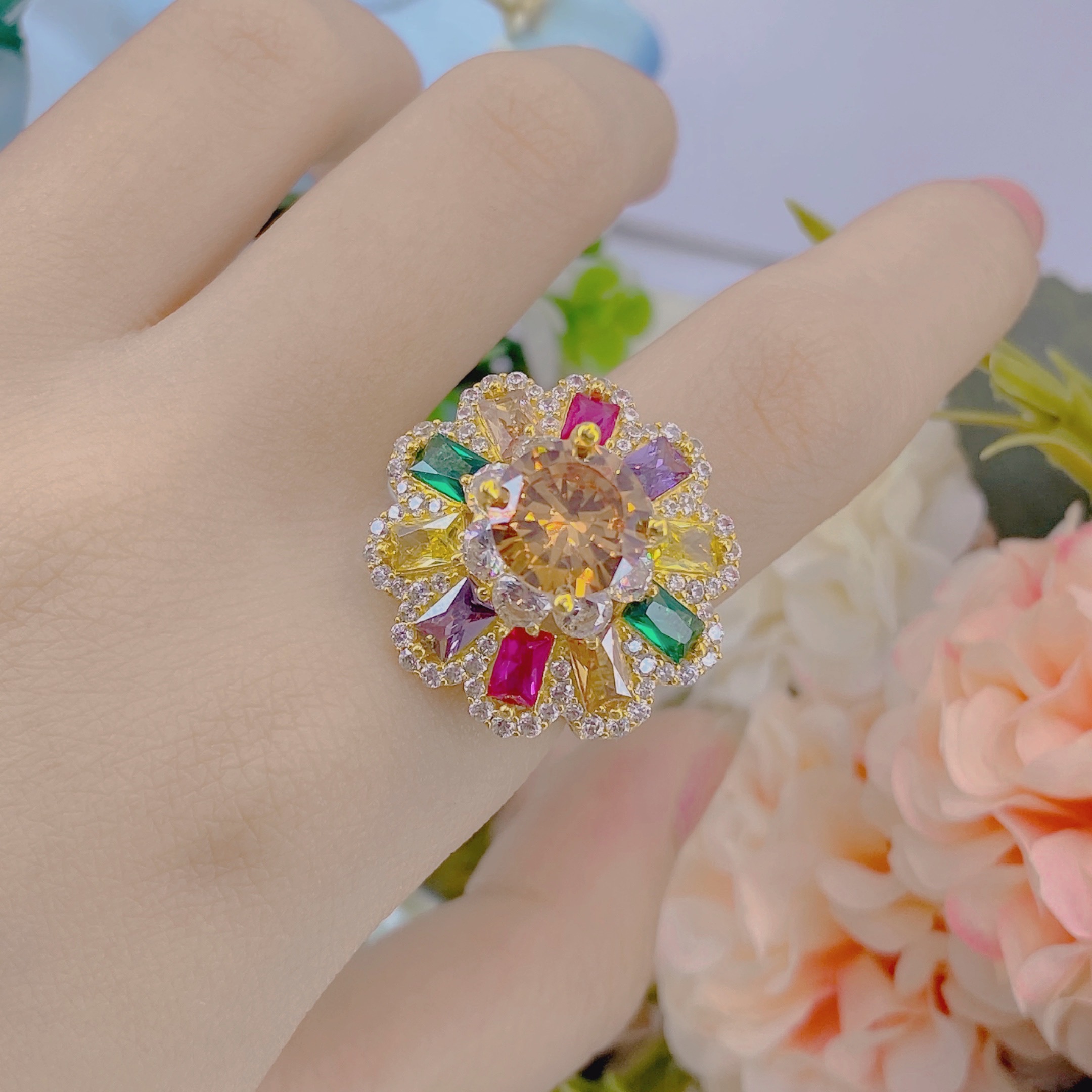 Nhẫn nữ hội hoa ngũ sắc 2 NhẪn NỮ HỘi Hoa NgŨ SẮc (3)