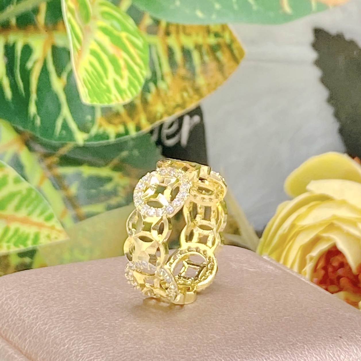 Nhẫn nữ kim tiền đá 1 NhẪn NỮ Kim TiỀn ĐÁ (5)