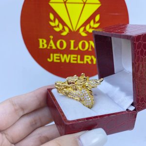 Nhẫn đầu Rồng Vip Phun đá (2)