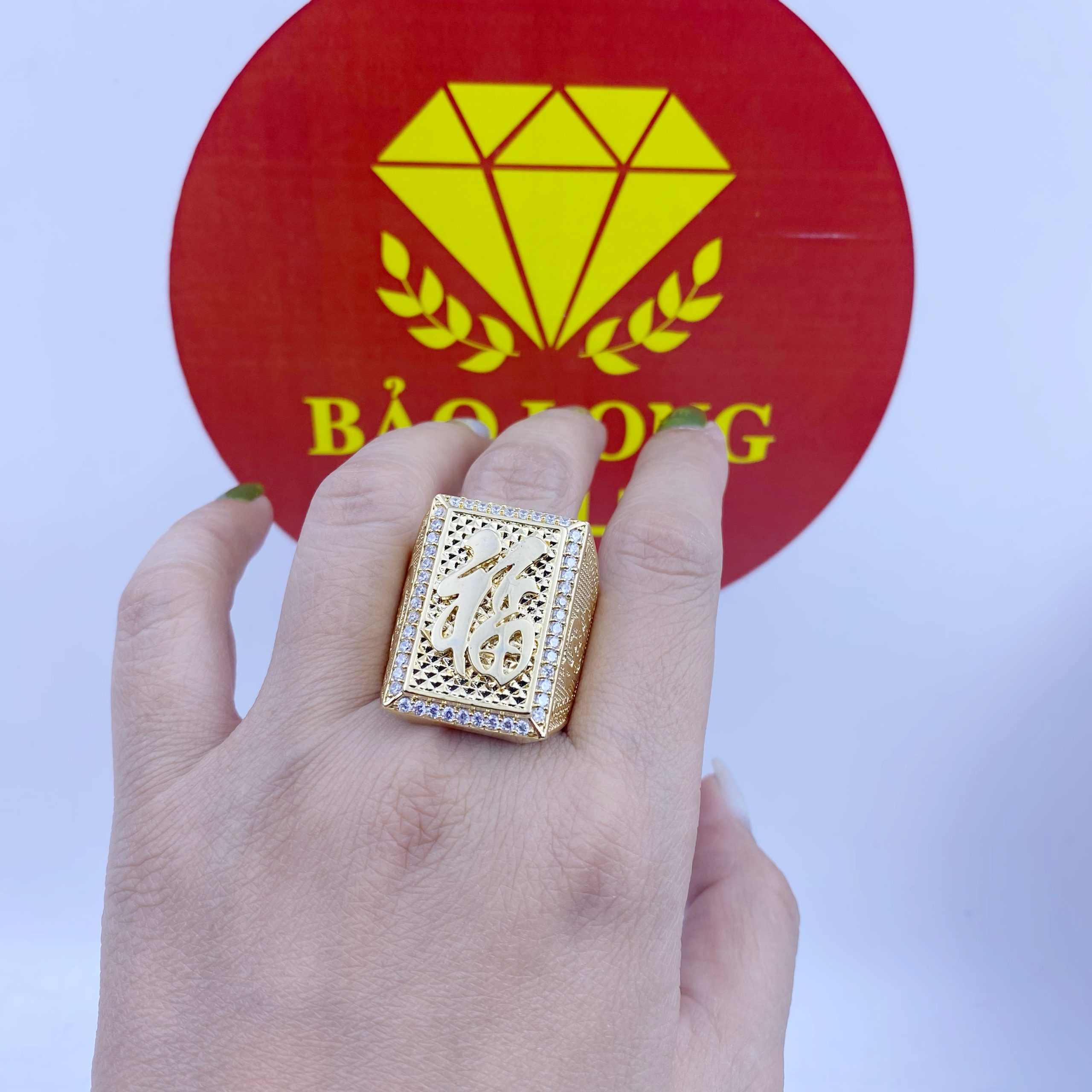 Nhẫn nam chữ phước BL05 1 Nhẫn Nam Chữ Phước Bl05 (2)