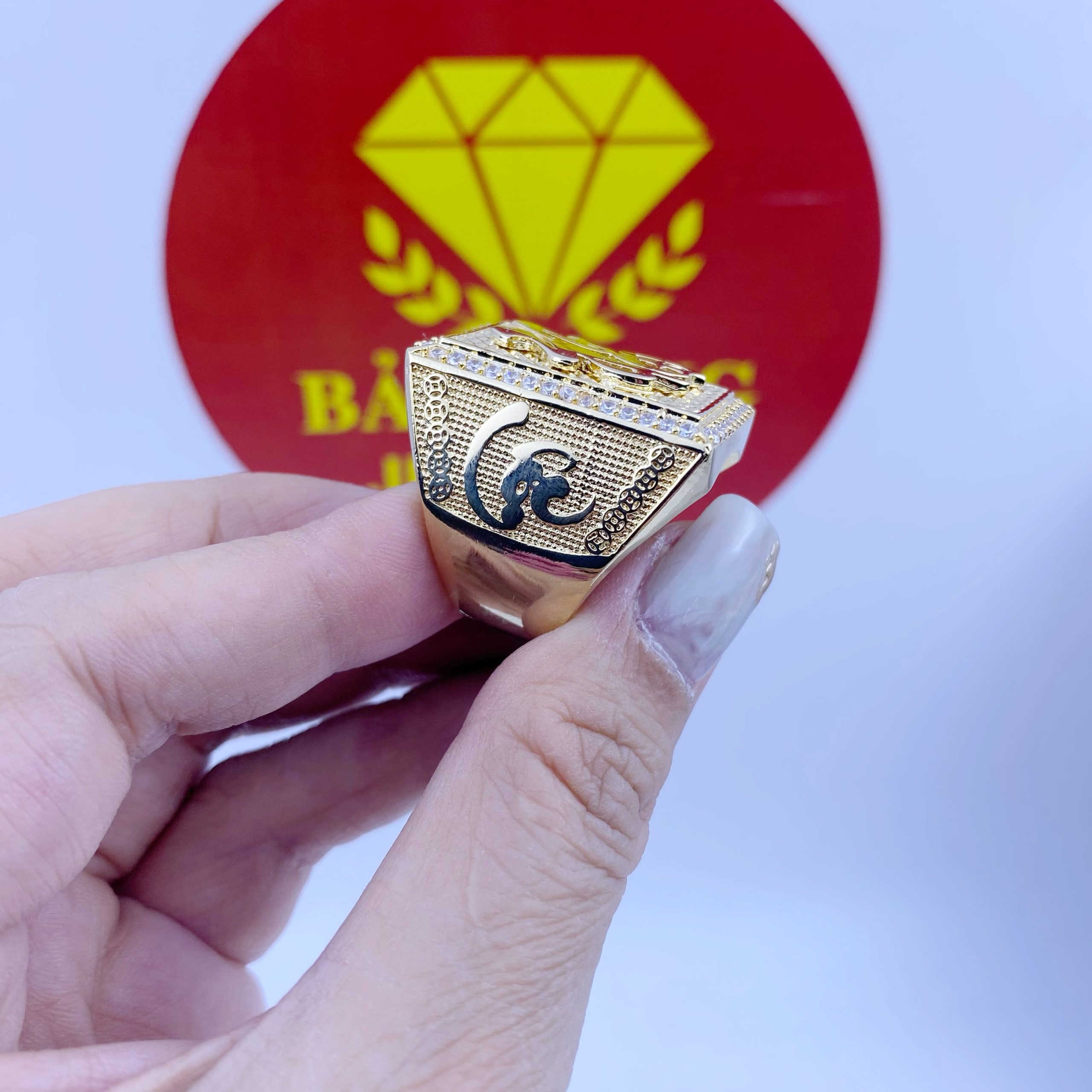 Nhẫn nam chữ phước BL05 3 Nhẫn Nam Chữ Phước Bl05 (3)