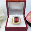 Nhẫn Nam Mặt Vuông đá đỏ (1)