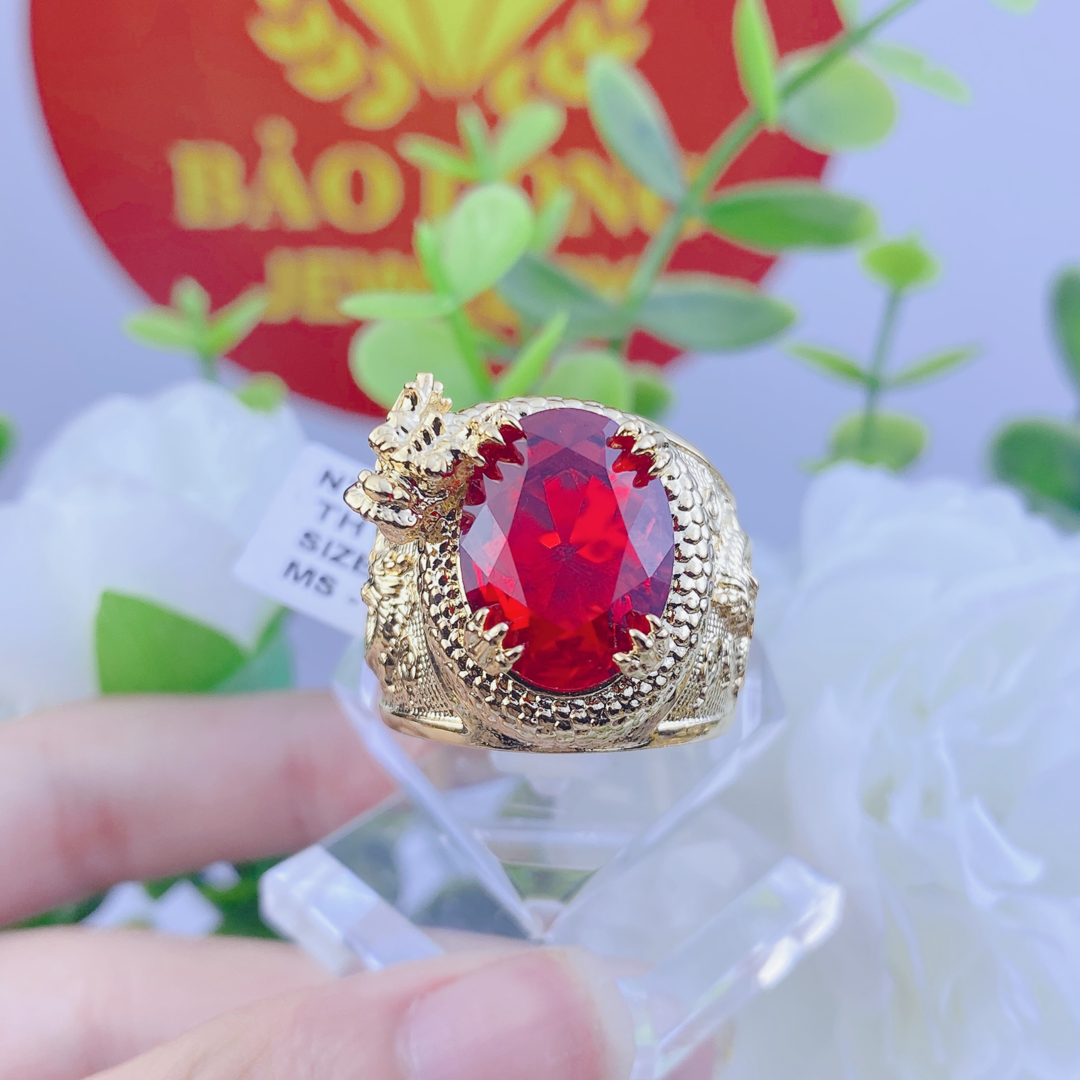 Nhẫn rồng cuộn ngọc có lót lòng 5 Nhẫn Rồng Cuộn Ngọc Có Lót Lòng (1)