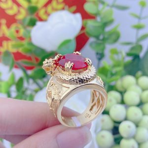 Nhẫn Rồng Cuộn Ngọc Có Lót Lòng (5)