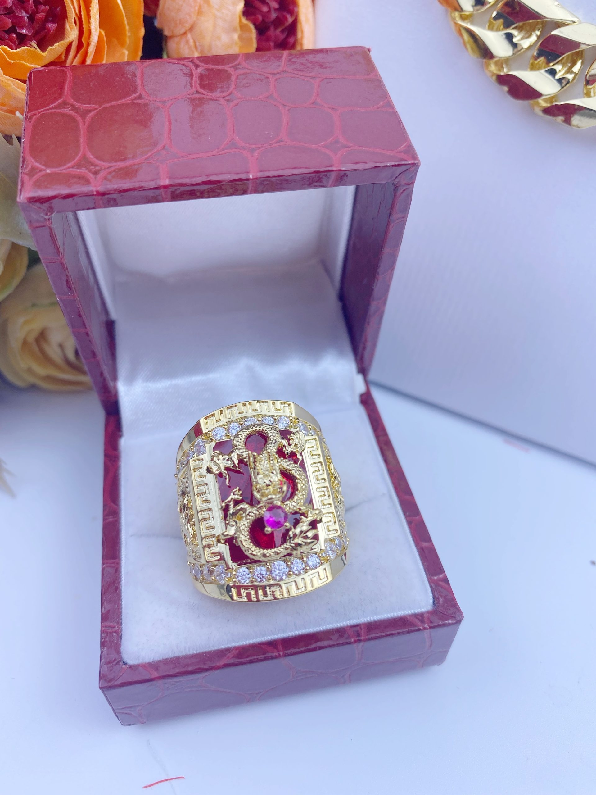 Nhẫn rồng đá đỏ đẳng cấp 5 Nhẫn Rồng đá đỏ đẳng Cấp (5)