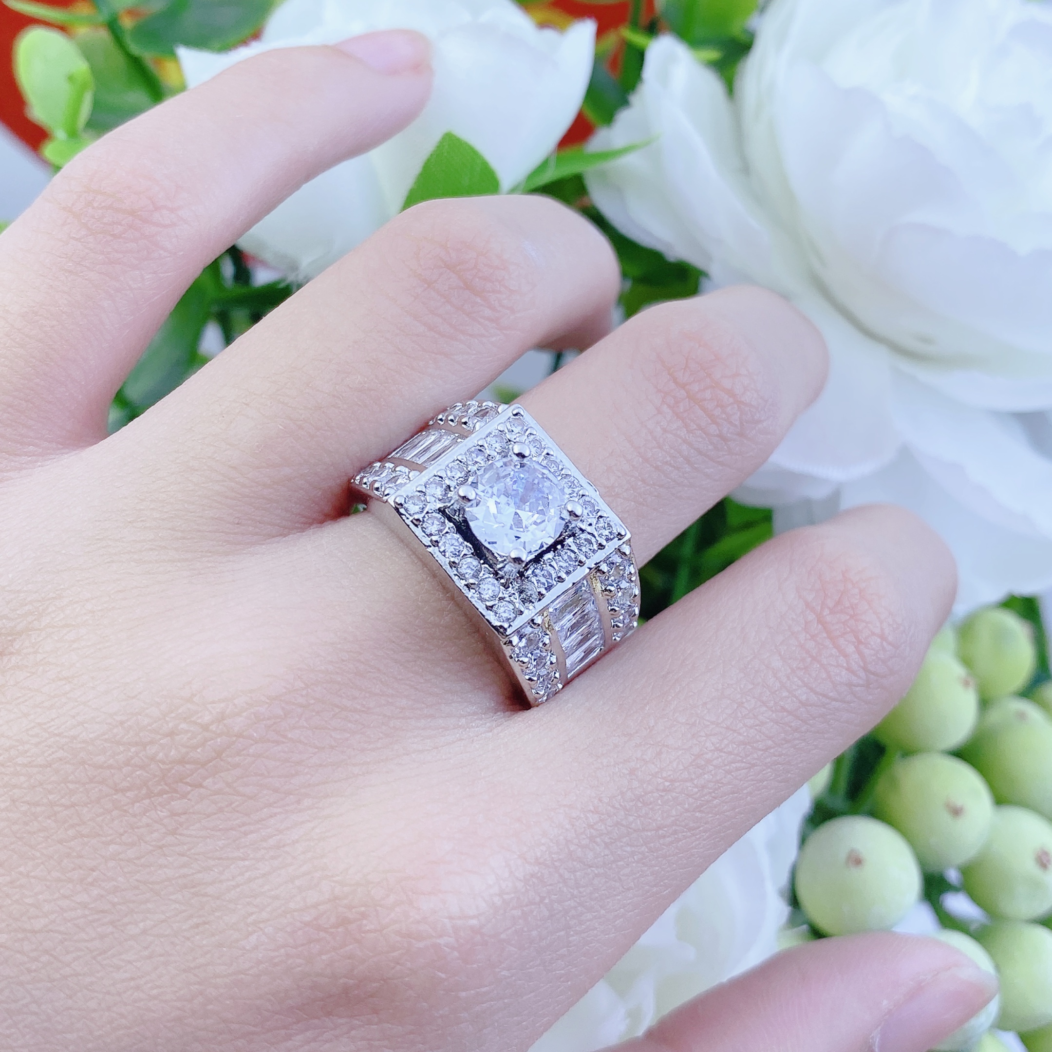 Nhẫn trắng BL01 4 Nhẫn Trắng Bl01 (3)