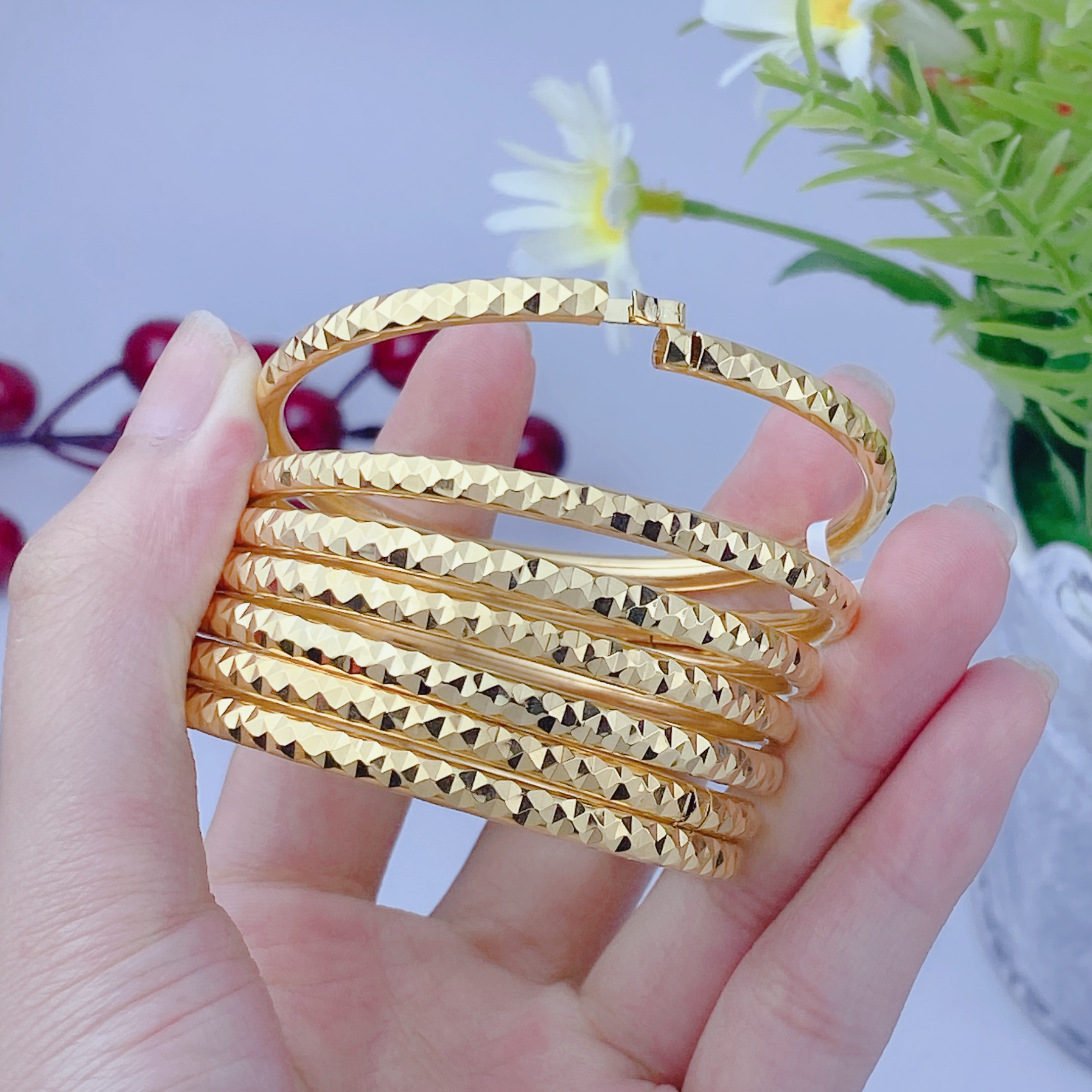 Vòng tay nữ ximen kim cương 3,5KC 3 VÒng Tay NỮ Ximen Kim CƯƠng 3,5kc (4)