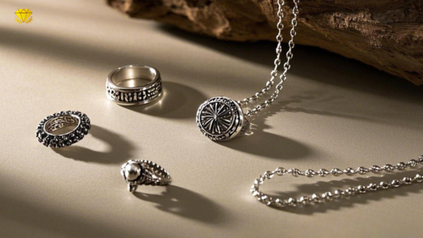 Chiếc nhẫn trang sức bạc thủ công với họa tiết chạm khắc tinh xảo