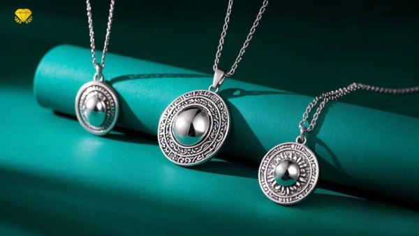 Dây chuyền trang sức bạc thủ công đính đá thiên nhiên