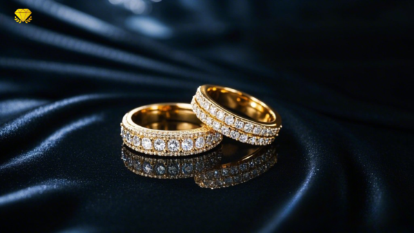 Nhẫn cưới thiết kế riêng họa tiết chạm khắc