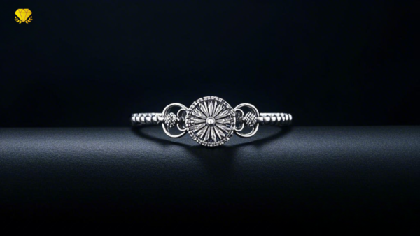 Bông tai trang sức bạc thủ công hình giọt nước